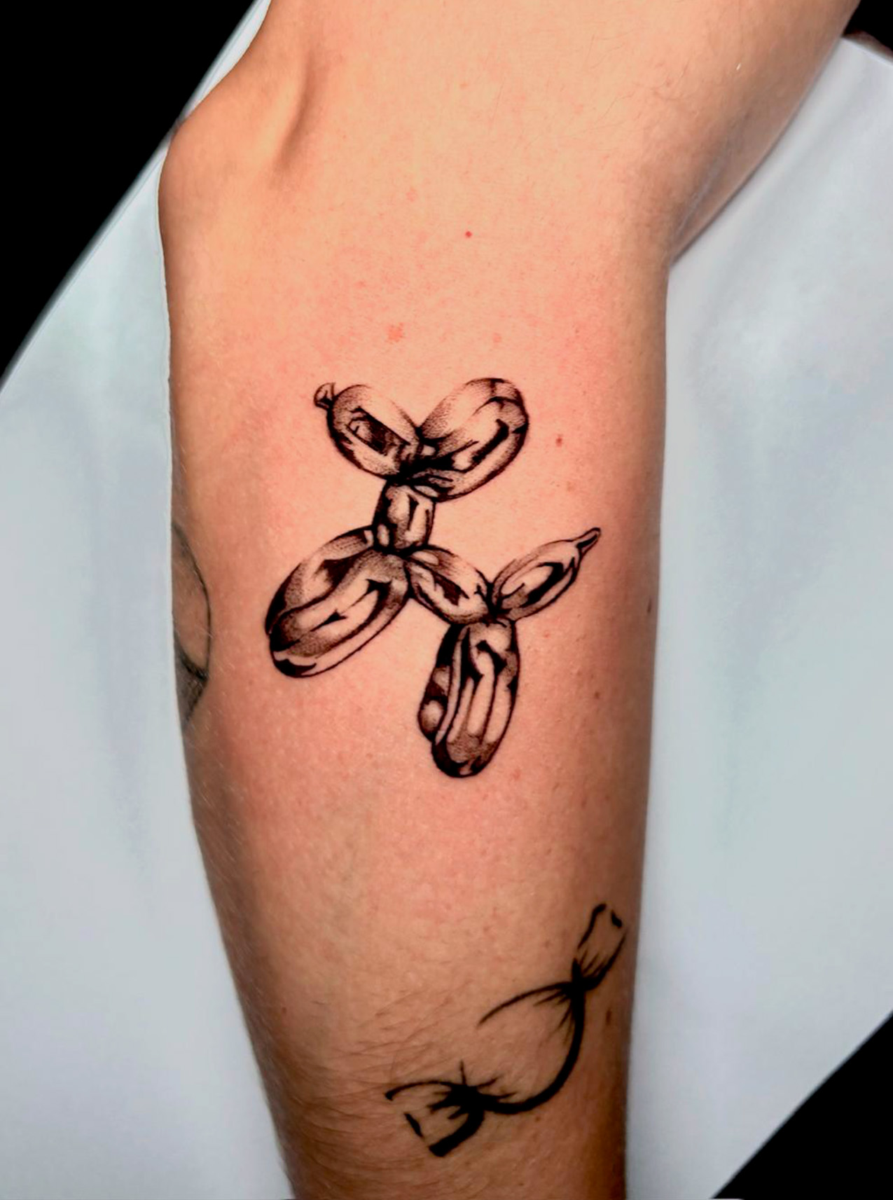 tatuaje de perro en brazo hecho por Adriana Muñoz Tatuajes en Jerez